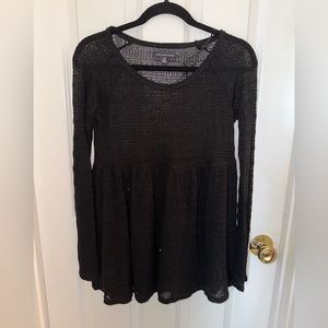 Black medium babydoll sweater